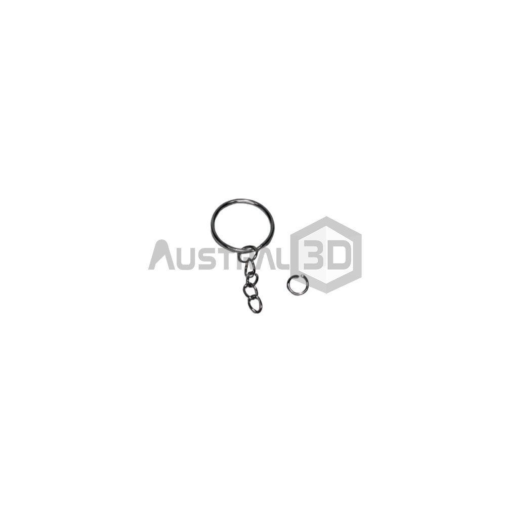 Argollas REFORZADAS Llavero Sin Fin + Cadena + Argolla Unión anillo X 10
