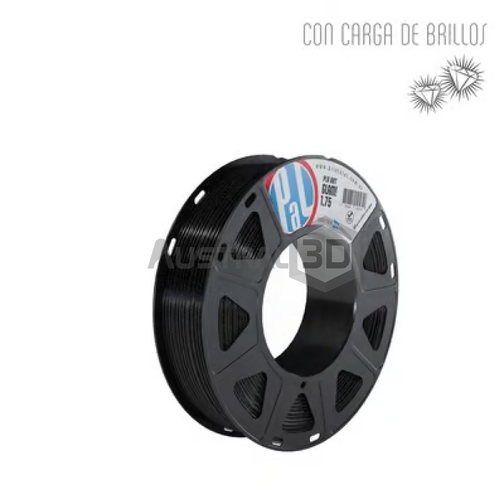 Filamento 3D Printalot 1.75mm 250g PLA GLAM NEGRO