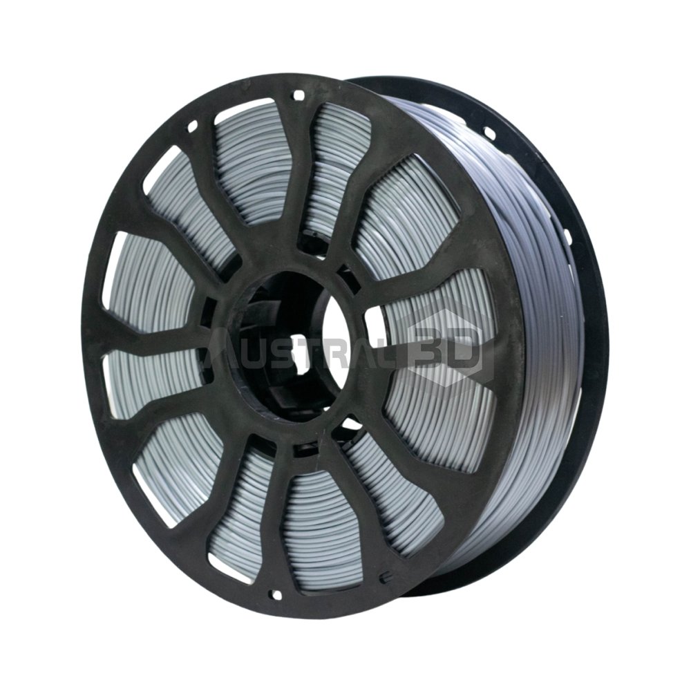 Filamento 3D brillante Hellbot 1kg 1.75 Pla SILK Gris ALUMINIO