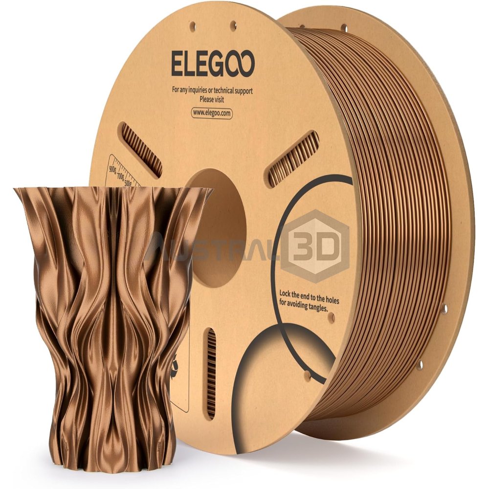 Filamento 3D ELEGOO PLA 1kg 1.75mm BRONCE (con carga de Bronce)